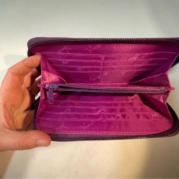VERA BRADLEY Accordion Wallet PLUM CRAZY - Picture 4 of 5